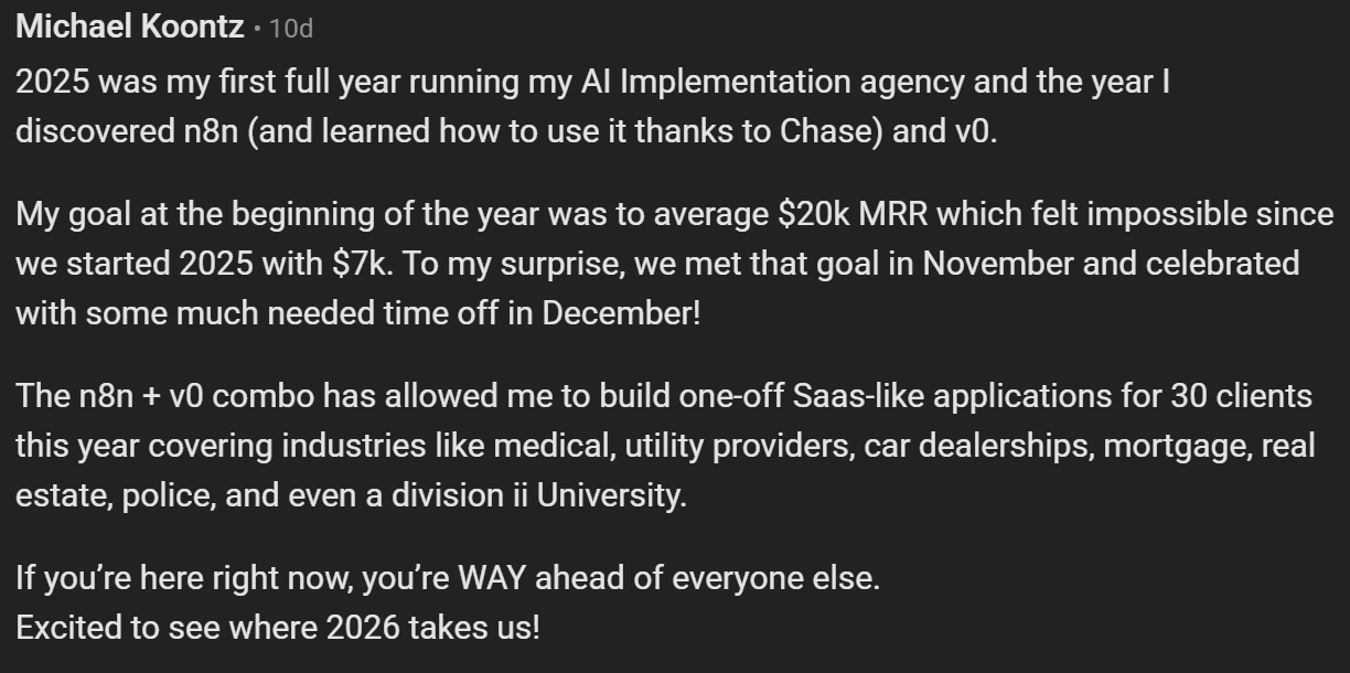 Michael Koontz — Grew from $7k to $20k MRR serving 30 clients across industries